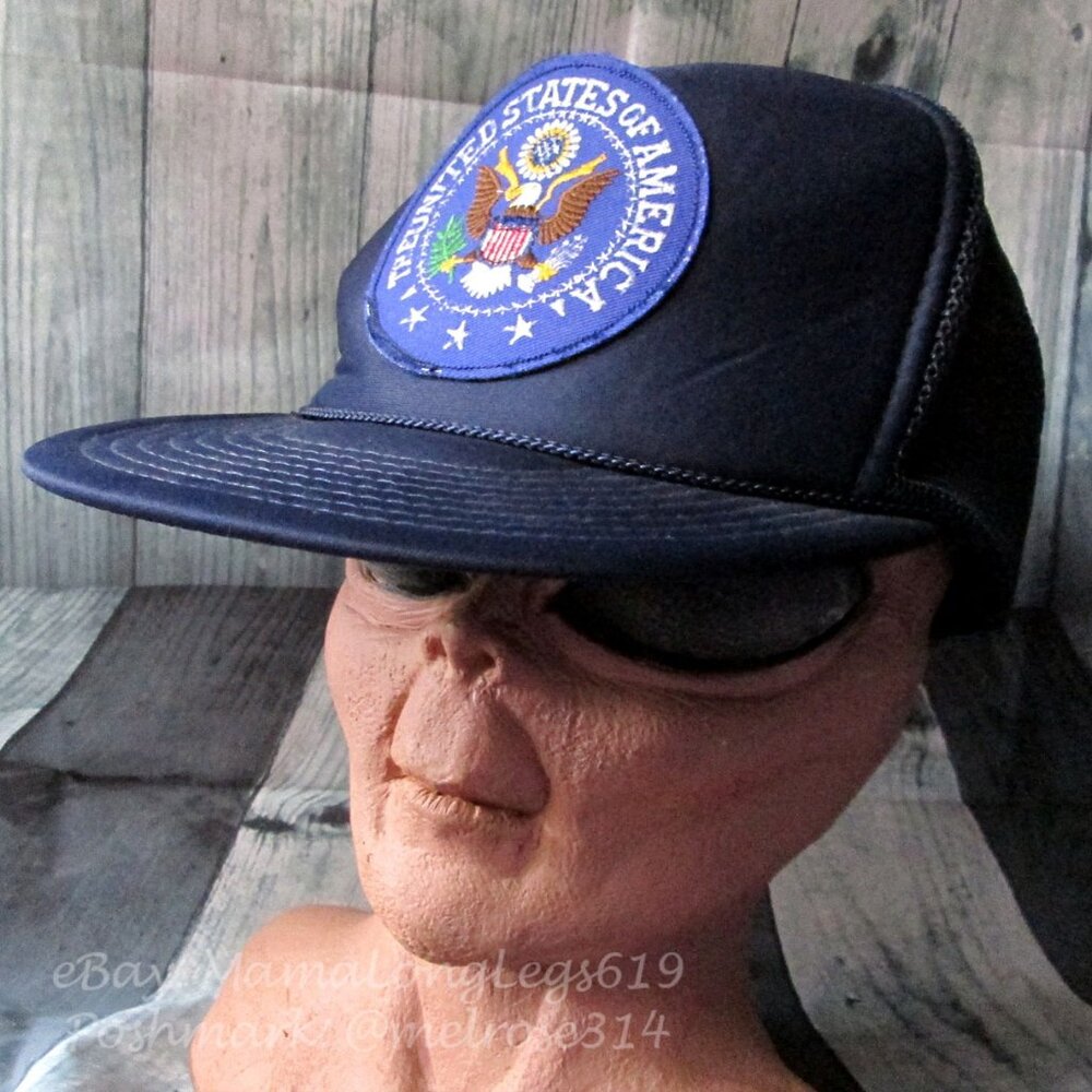 Vintage United States of America Seal Patch Mesh Snapback Trucker Hat Cap USA